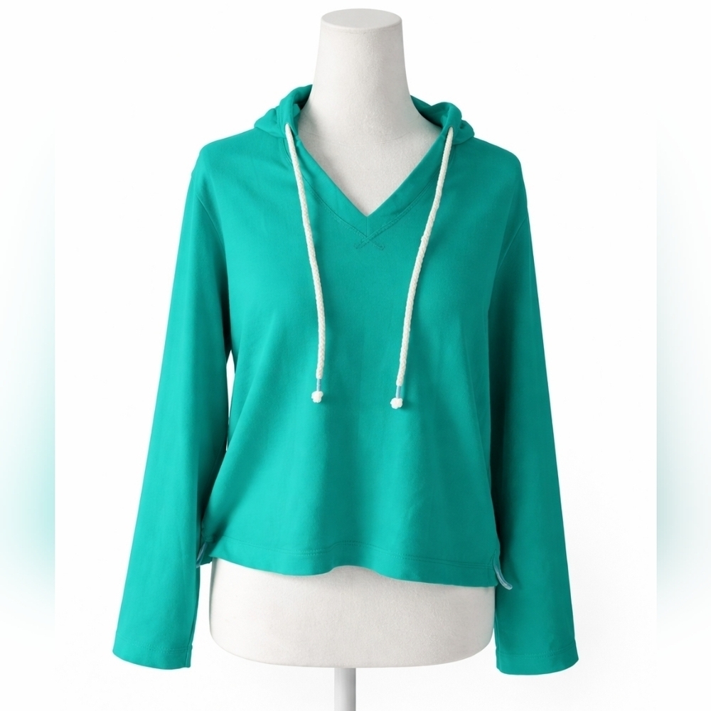 J.crew Women's Cotton Green Hoddie Casual Streewear Size small..